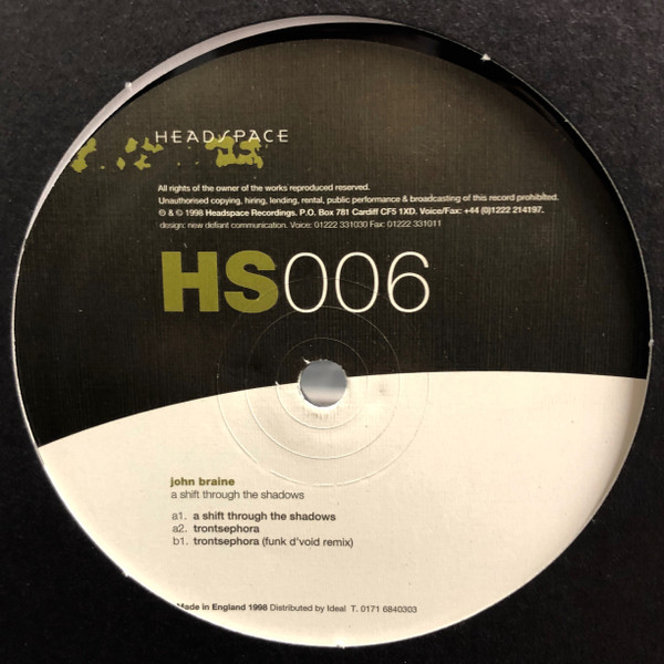 John Braine - A Shift Through The Shadows | Headspace Recordings (UK) (HS-006) - 3 John Braine - A Shift Through The Shadows | Headspace Recordings (UK) (HS-006) - 3