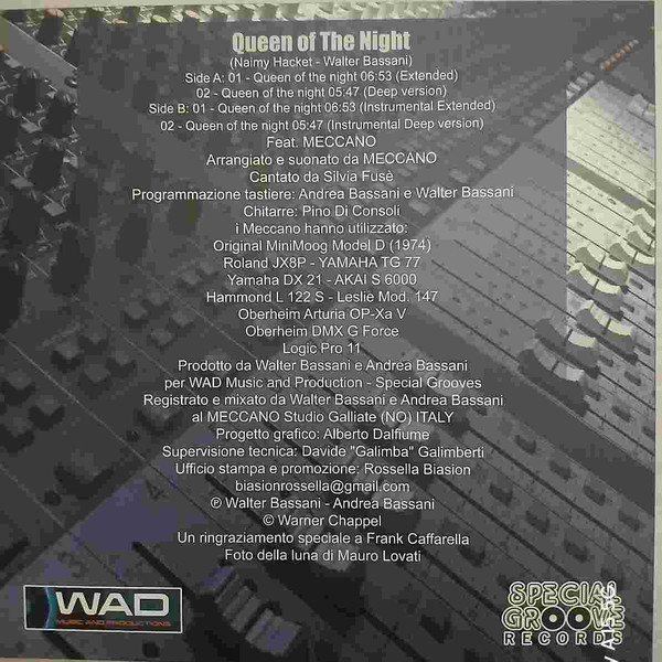 Meccano - Queen Of The Night | Special Groove Records (WAD003) - 2 Meccano - Queen Of The Night | Special Groove Records (WAD003) - 2