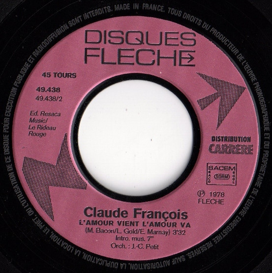 Claude François - Rubis | Disques Flèche (49.438) - 4