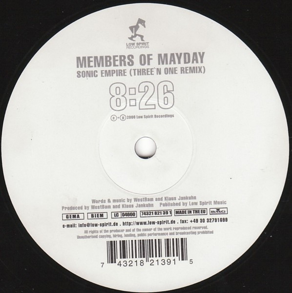 Members Of Mayday - Sonic Empire (Three'N One Remix) | Low Spirit Recordings (74321 82139 1) - main