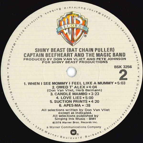 Captain Beefheart And The Magic Band - Shiny Beast (Bat Chain Puller) | Warner Bros. Records (BSK 3256) - 4 Captain Beefheart And The Magic Band - Shiny Beast (Bat Chain Puller) | Warner Bros. Records (BSK 3256) - 4