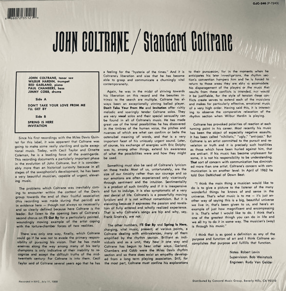 John Coltrane - Standard Coltrane | Original Jazz Classics (OJC-246) - 2