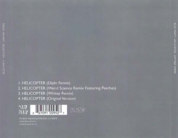 Bloc Party - Helicopter | Dim Mak Records (DM095) - 2