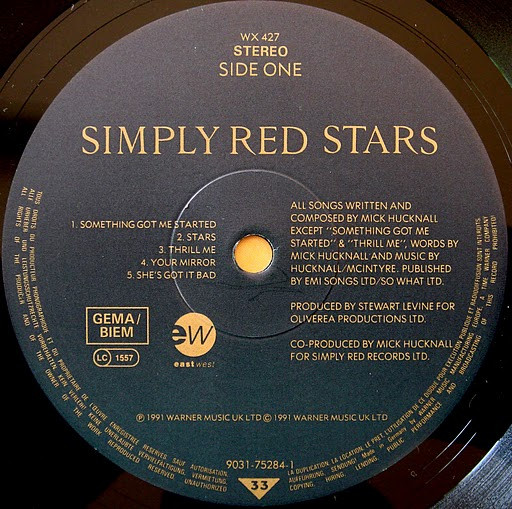 Simply Red - Stars | EastWest (WX 427) - 3