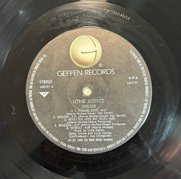 Lone Justice - Shelter | Geffen Records (1591171) - 3