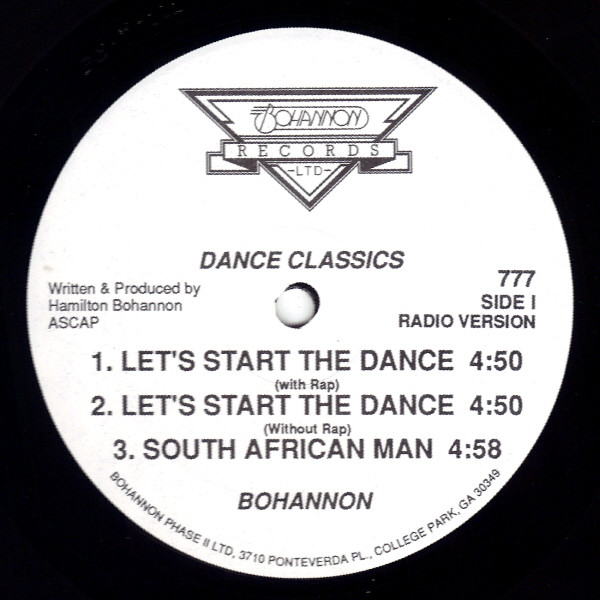 Hamilton Bohannon - Let's Start The Dance | Bohannon Records Ltd. (777) - main Hamilton Bohannon - Let's Start The Dance | Bohannon Records Ltd. (777) - main