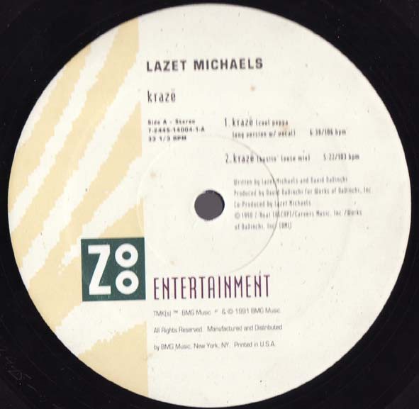 Lazet Michaels - Krazē | Zoo Entertainment (7-2445-14004-1)