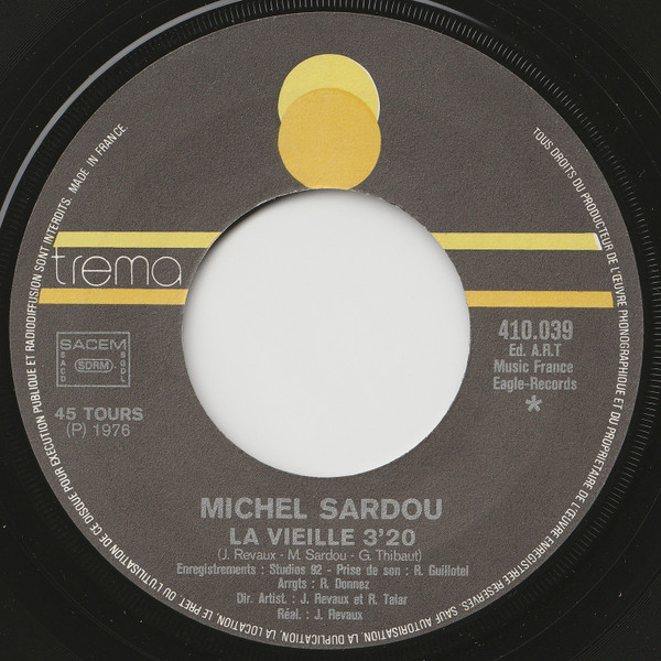 Michel Sardou - La Vieille | Trema (410 039) - 3
