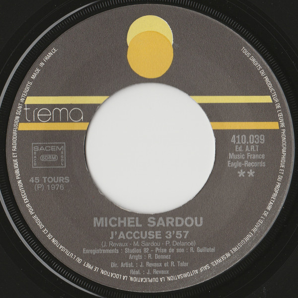 Michel Sardou - La Vieille | Trema (410 039) - 4