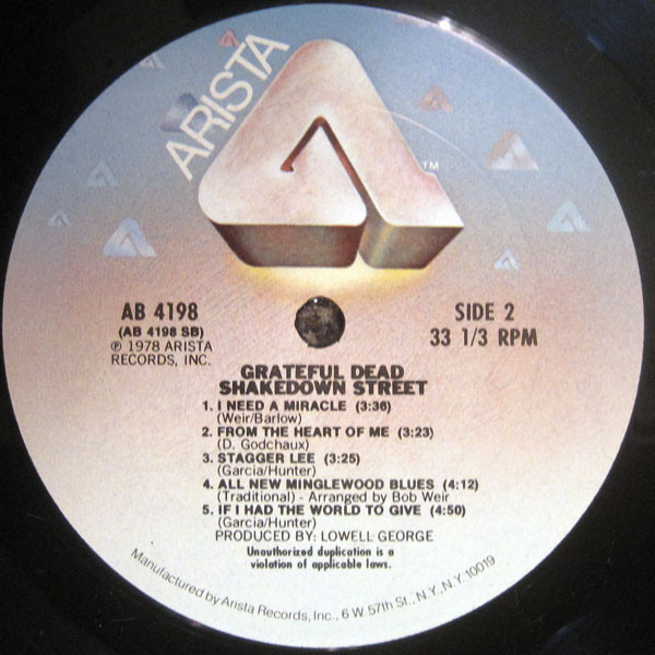 The Grateful Dead - Shakedown Street | Arista (AB 4198) - 4