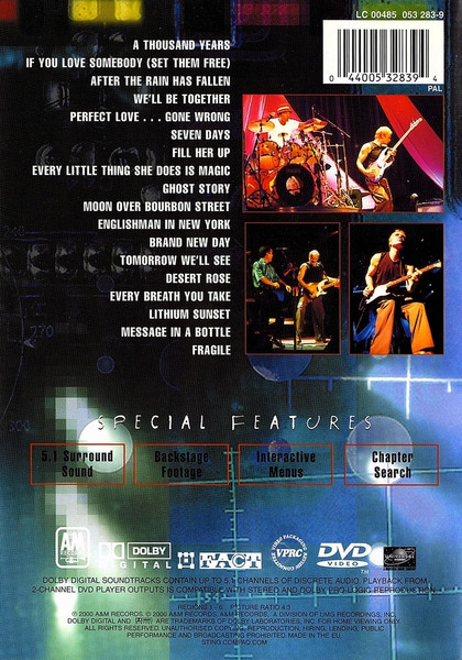 Sting - The Brand New Day Tour: Live From The Universal Amphitheatre | A&M Records (053 283-9) - 2