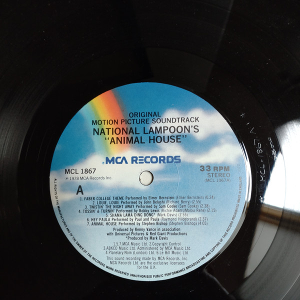 Various - National Lampoon's Animal House. Original Motion Picture Soundtrack | MCA Records (MCL1867) - 4 Various - National Lampoon's Animal House. Original Motion Picture Soundtrack | MCA Records (MCL1867) - 4