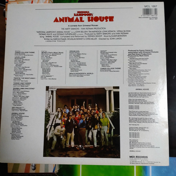 Various - National Lampoon's Animal House. Original Motion Picture Soundtrack | MCA Records (MCL1867) - 2 Various - National Lampoon's Animal House. Original Motion Picture Soundtrack | MCA Records (MCL1867) - 2