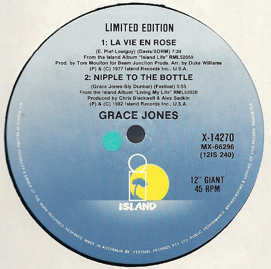 Grace Jones - Pull Up To The Bumper | Island Records (X 14270) - 4 Grace Jones - Pull Up To The Bumper | Island Records (X 14270) - 4