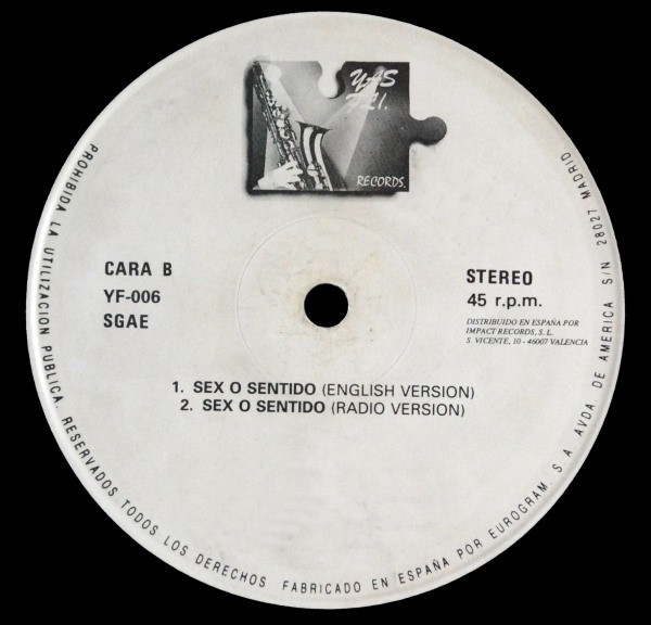 Bravo & Dj's - Sex O Sentido | Yas Fli. Records (YF-006) - 4
