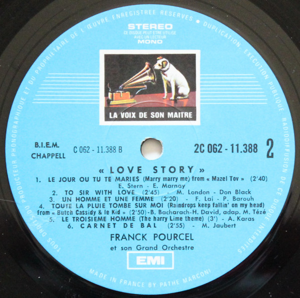 Franck Pourcel - Love Story | La Voix De Son Maître (2C 062-11388) - 4 Franck Pourcel - Love Story | La Voix De Son Maître (2C 062-11388) - 4