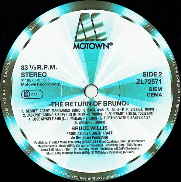 Bruce Willis - The Return Of Bruno | Motown (ZL72571) - 2