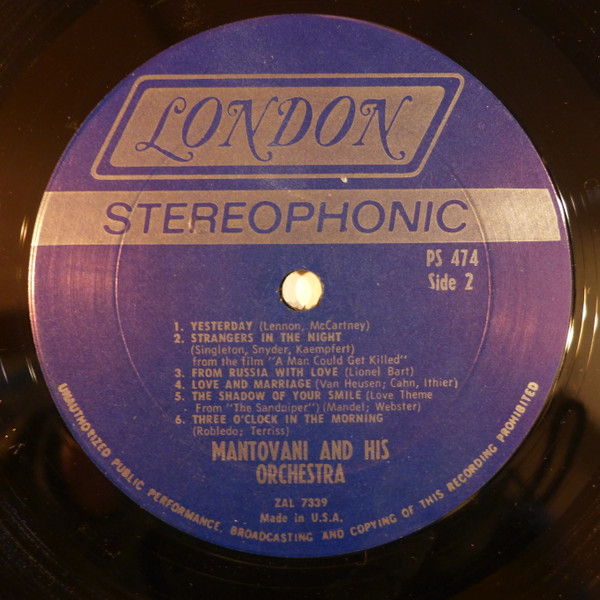 Mantovani And His Orchestra - Mr. Mantovani | London Records (PS 474) - 4 Mantovani And His Orchestra - Mr. Mantovani | London Records (PS 474) - 4