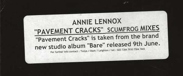 Annie Lennox - Pavement Cracks (The Scumfrog Remixes) | BMG UK & Ireland (ALFROG12) - 3 Annie Lennox - Pavement Cracks (The Scumfrog Remixes) | BMG UK & Ireland (ALFROG12) - 3