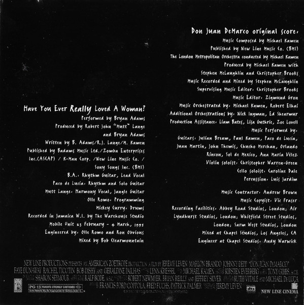 Michael Kamen - Don Juan DeMarco (Original Motion Picture Soundtrack) | A&M Records (540 357-2) - 3