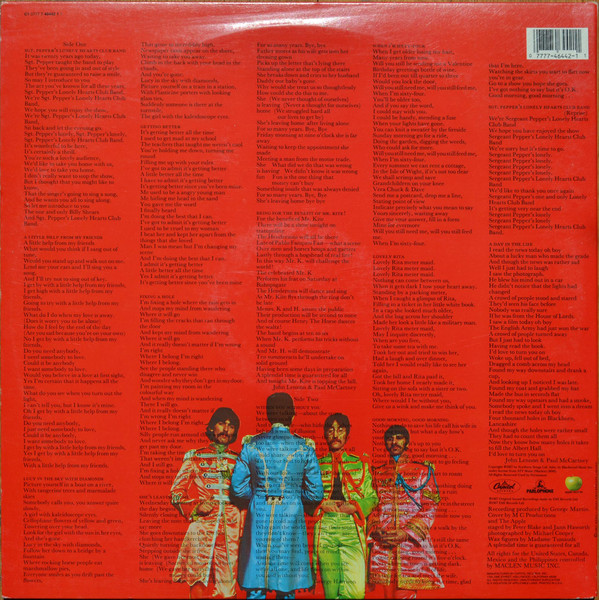 The Beatles - Sgt. Pepper's Lonely Hearts Club Band | Capitol Records (C1 0777 7 46442 1 1) - 3 The Beatles - Sgt. Pepper's Lonely Hearts Club Band | Capitol Records (C1 0777 7 46442 1 1) - 3