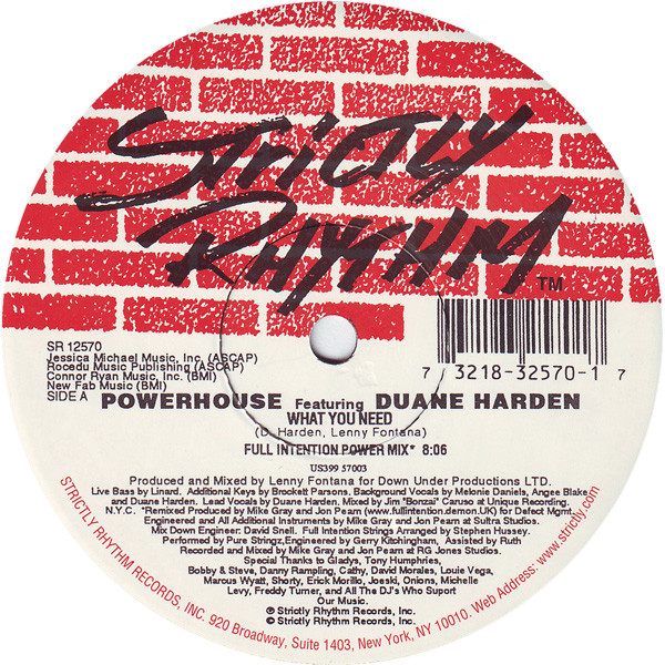 Powerhouse Featuring Duane Harden - What You Need | Strictly Rhythm (SR 12570) - 3