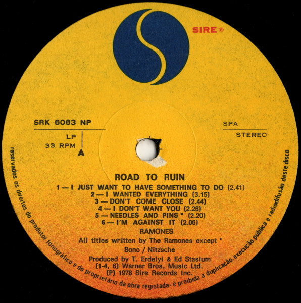 Ramones - Road To Ruin | Sire (SRK 6063 NP) - 3
