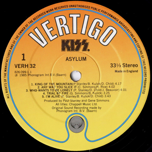 Kiss - Asylum | Vertigo (VERH 32) - 3 Kiss - Asylum | Vertigo (VERH 32) - 3