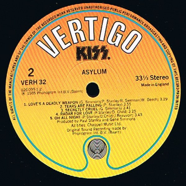 Kiss - Asylum | Vertigo (VERH 32) - 4 Kiss - Asylum | Vertigo (VERH 32) - 4