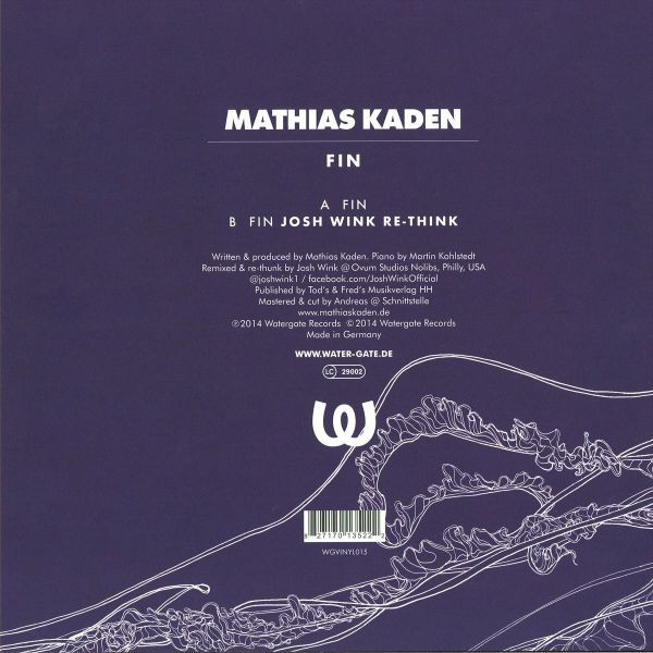 Mathias Kaden - Fin | Watergate Records (WGVINYL015) - 2