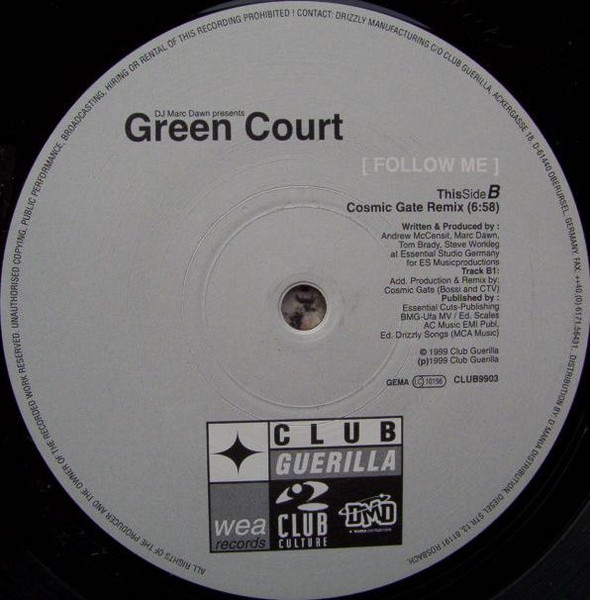 Marc Dawn Presents Green Court - Follow Me | Club Guerilla (CLUB9903) - 3