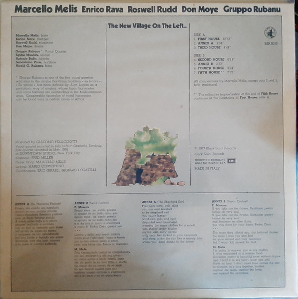 Marcello Melis - The New Village On The Left... | Black Saint (BSR 0012) - 2 Marcello Melis - The New Village On The Left... | Black Saint (BSR 0012) - 2