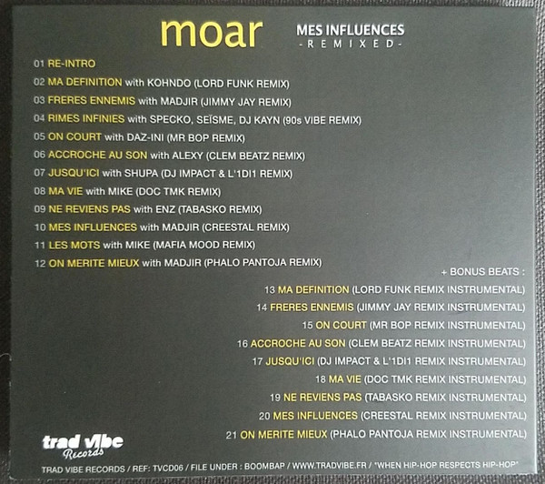 Moar - Mes Influences Remixed | Trad Vibe (TVCD06) - 4