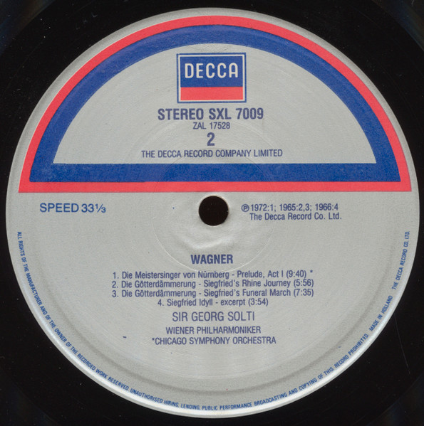 Richard Wagner , Wiener Philharmoniker , Chicago Symphony Orchestra , Georg Solti - Music Featured In The Film = Musik Zu Film Wagner | Decca (SXL 7009) - 4