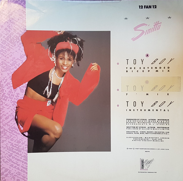 Sinitta - Toy Boy (The Extended Bicep Mix) | Fanfare Records (12 FAN 12) - 2