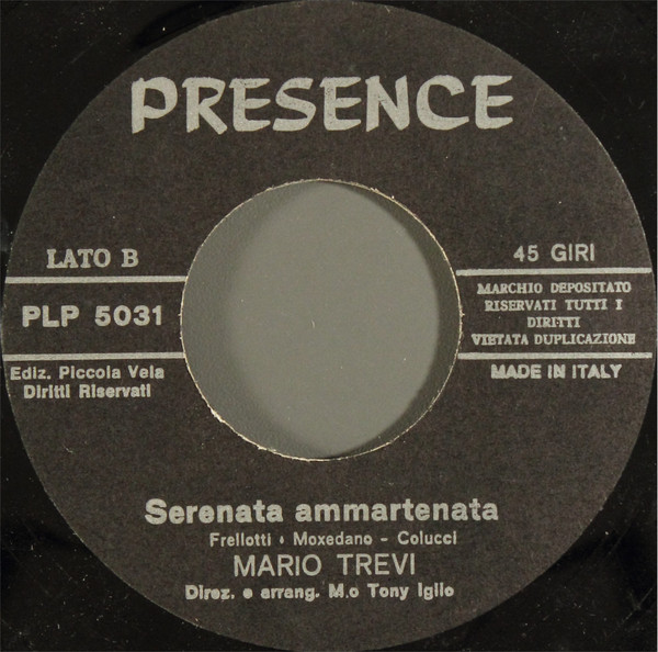 Mario Trevi - 24 Luglio | Presence Record (PLP 5031) - 4