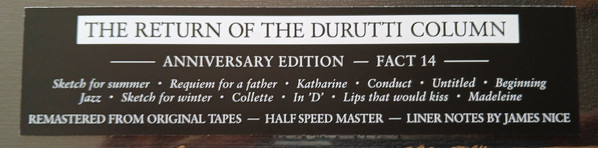 The Durutti Column - The Return Of The Durutti Column | London Records (FACT 14) - 3