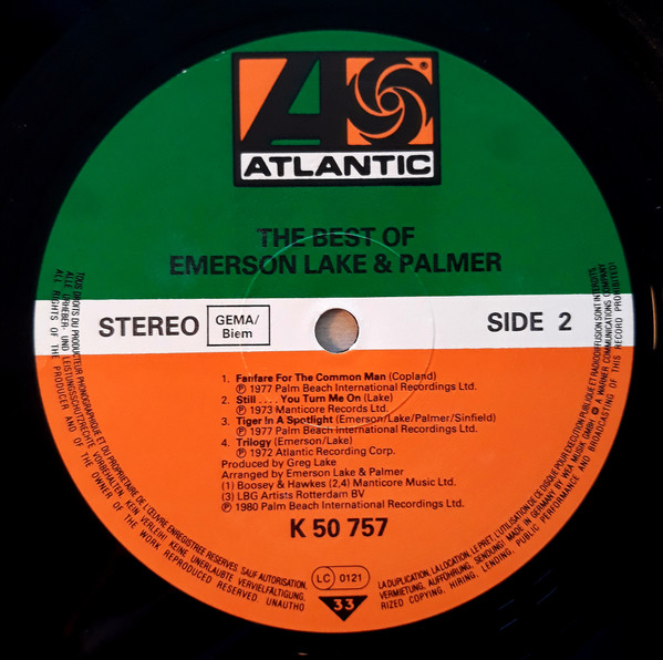 Emerson, Lake & Palmer - The Best Of Emerson Lake & Palmer | Atlantic (50 757) - 4 Emerson, Lake & Palmer - The Best Of Emerson Lake & Palmer | Atlantic (50 757) - 4