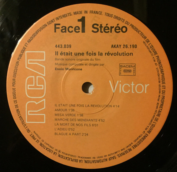 Ennio Morricone - Il Était Une Fois... La Révolution | RCA Victor (443.039) - 3 Ennio Morricone - Il Était Une Fois... La Révolution | RCA Victor (443.039) - 3