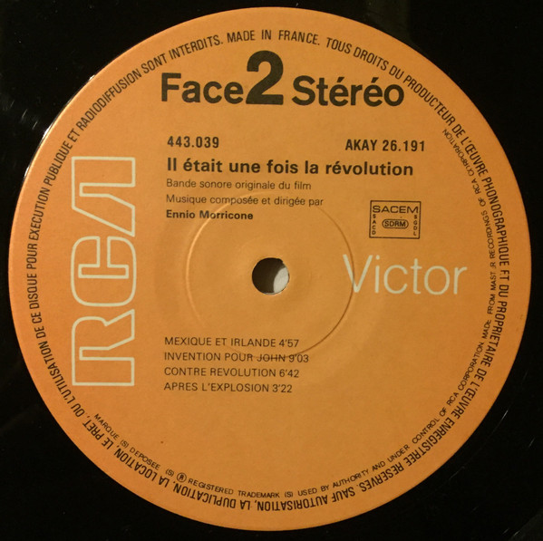 Ennio Morricone - Il Était Une Fois... La Révolution | RCA Victor (443.039) - 4 Ennio Morricone - Il Était Une Fois... La Révolution | RCA Victor (443.039) - 4