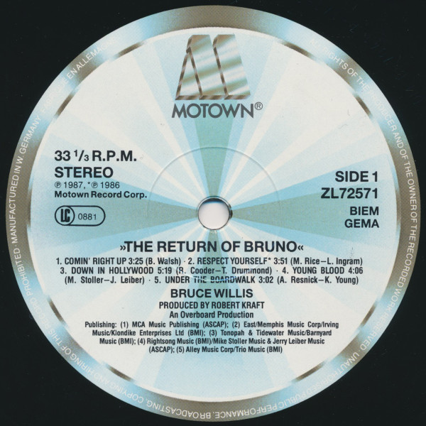 Bruce Willis - The Return Of Bruno | Motown (ZL 72571) - 3