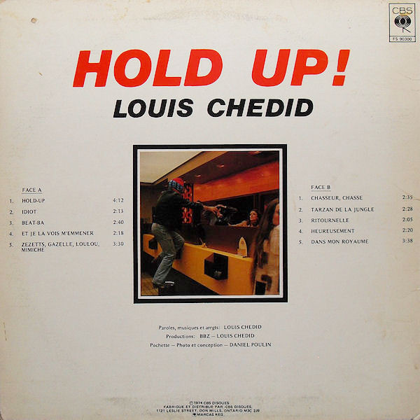 Louis Chedid - Hold Up ! [Vinyl] | CBS (FS 90300) - 2