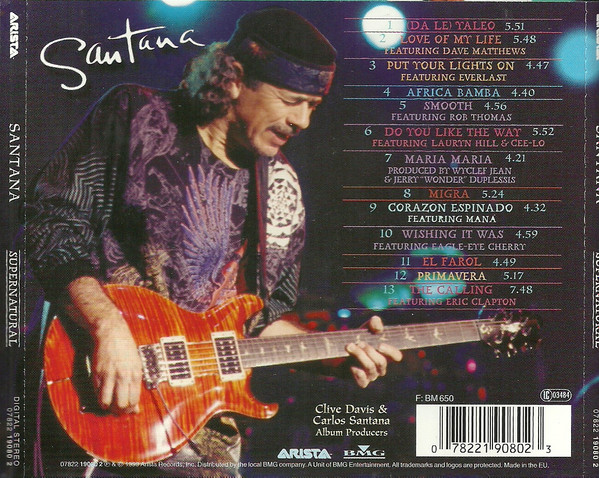 Santana - Supernatural | Arista (07822 19080 2) - 2