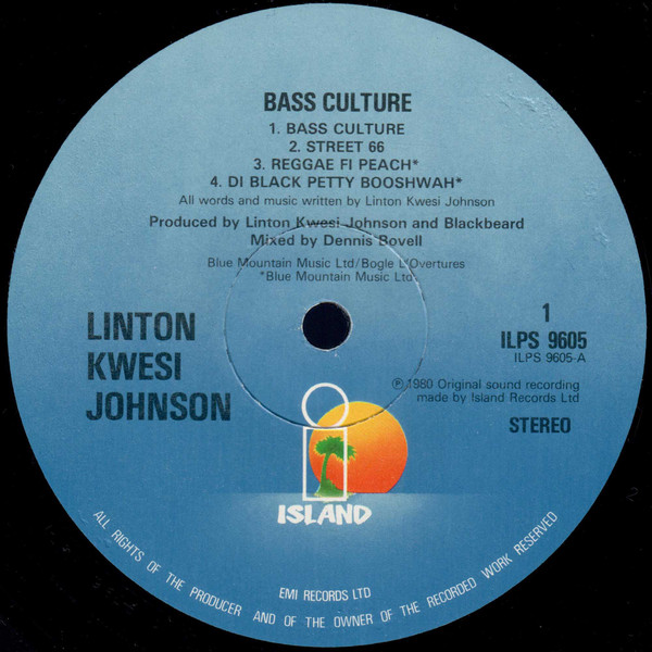 Linton Kwesi Johnson - Bass Culture | Island Records (ILPS 9605) - 3 Linton Kwesi Johnson - Bass Culture | Island Records (ILPS 9605) - 3