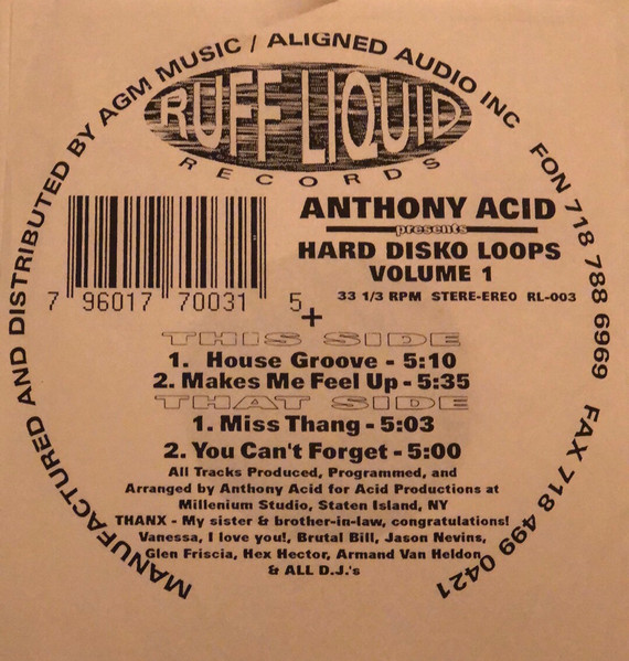 Anthony Acid - Hard Disko Loops Volume 1 | Ruff Liquid Records (RL-003) - main