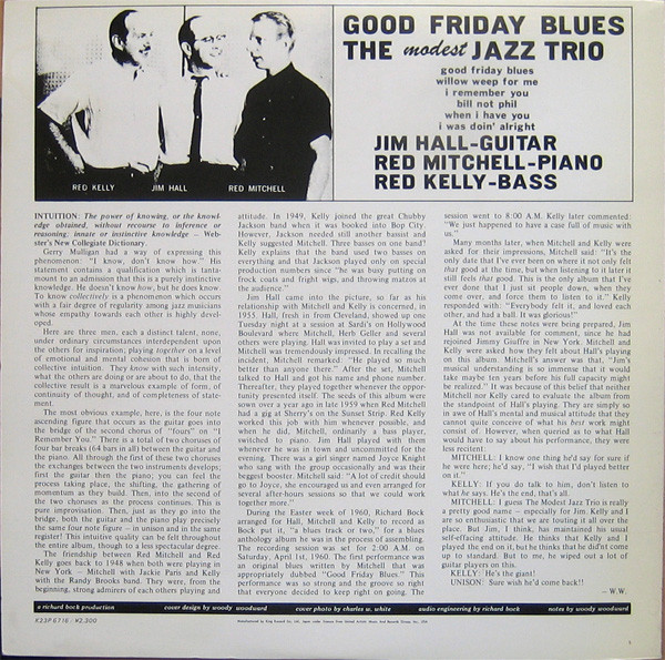 Jim Hall / Red Mitchell / Red Kelly - Good Friday Blues: The Modest Jazz Trio | King Records (K23P 6716) - 2 Jim Hall / Red Mitchell / Red Kelly - Good Friday Blues: The Modest Jazz Trio | King Records (K23P 6716) - 2