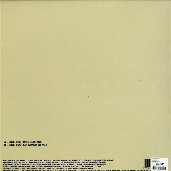 Gui Boratto - Like You | Kompakt Pop (KOM POP 10) - 2 Gui Boratto - Like You | Kompakt Pop (KOM POP 10) - 2