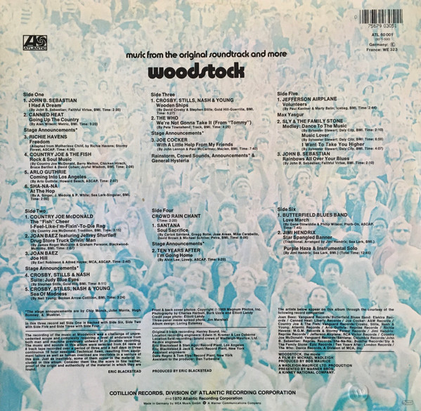 Various - Woodstock - Music From The Original Soundtrack And More | Atlantic (ATL 60 001) - 2 Various - Woodstock - Music From The Original Soundtrack And More | Atlantic (ATL 60 001) - 2