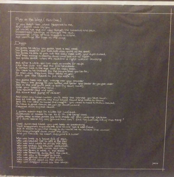 Pink Floyd - Animals | Columbia (JC 34474) - 3 Pink Floyd - Animals | Columbia (JC 34474) - 3