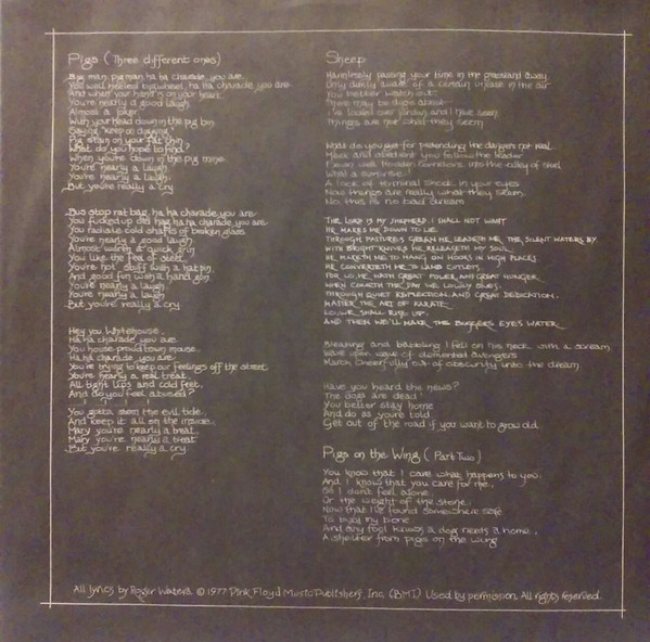 Pink Floyd - Animals | Columbia (JC 34474) - 4 Pink Floyd - Animals | Columbia (JC 34474) - 4
